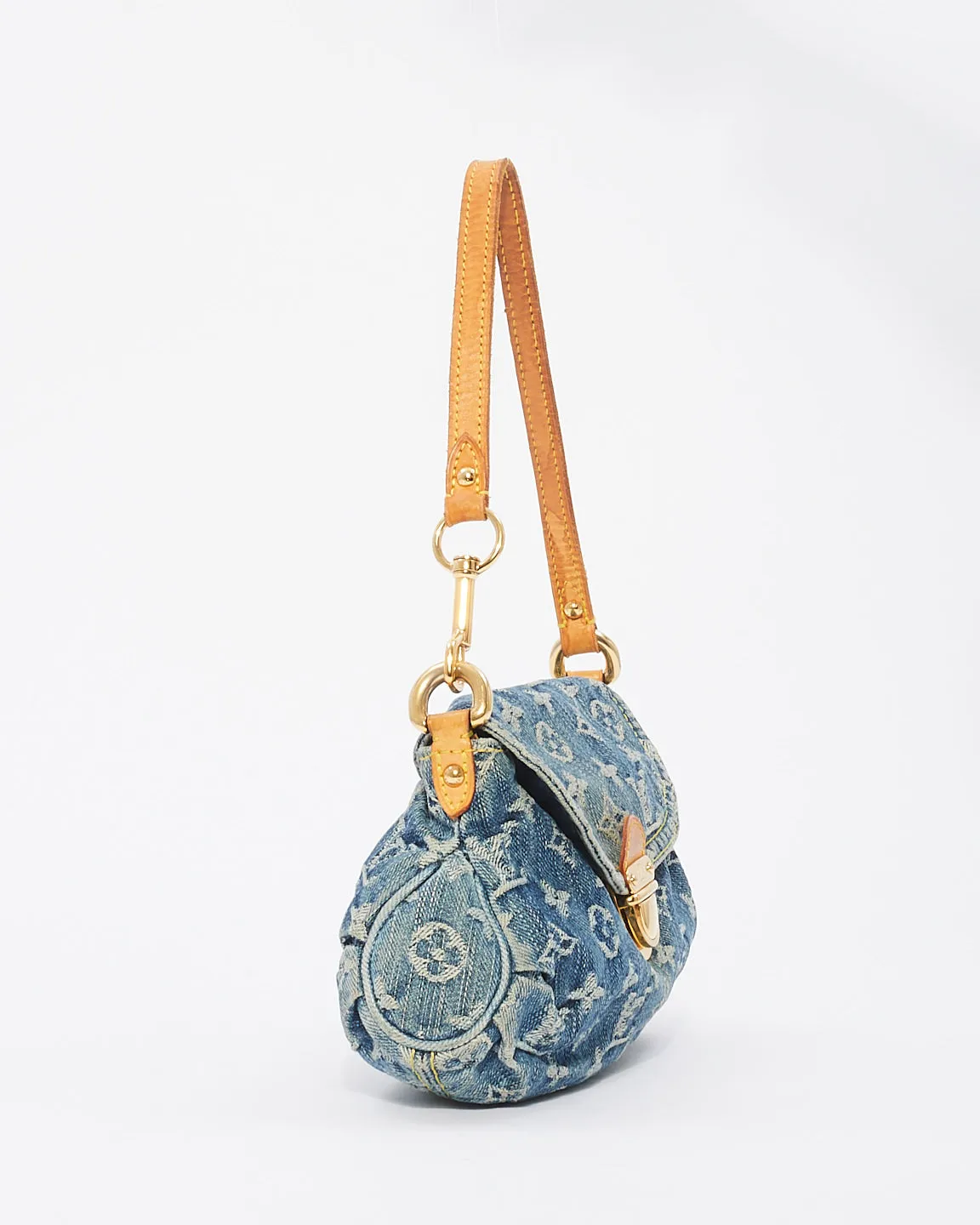 Louis Vuitton Monogram Denim Mini Pleaty Shoulder Bag