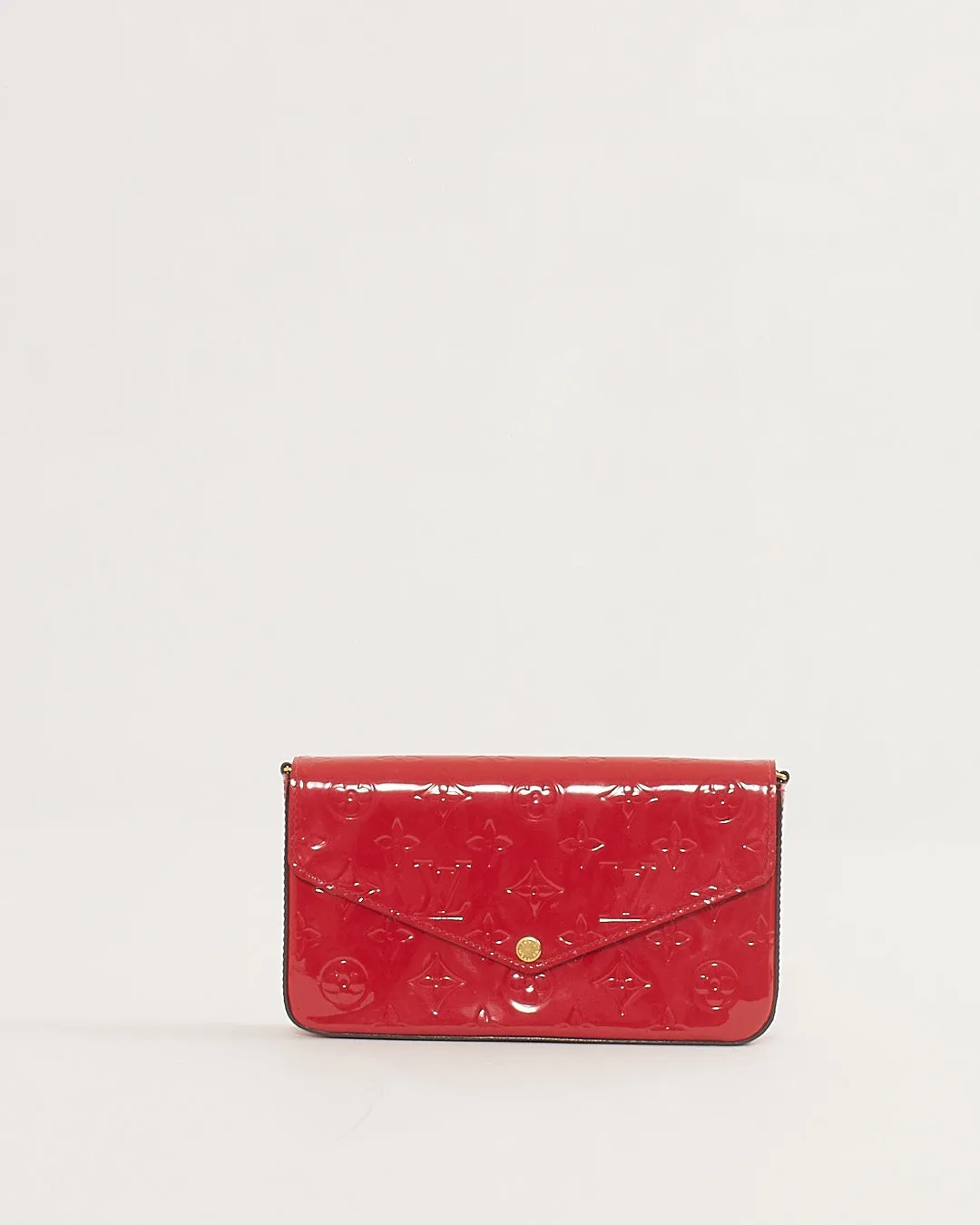 Louis Vuitton Red/Pink (Framboise) Monogram Vernis Felicie Pochette Bag