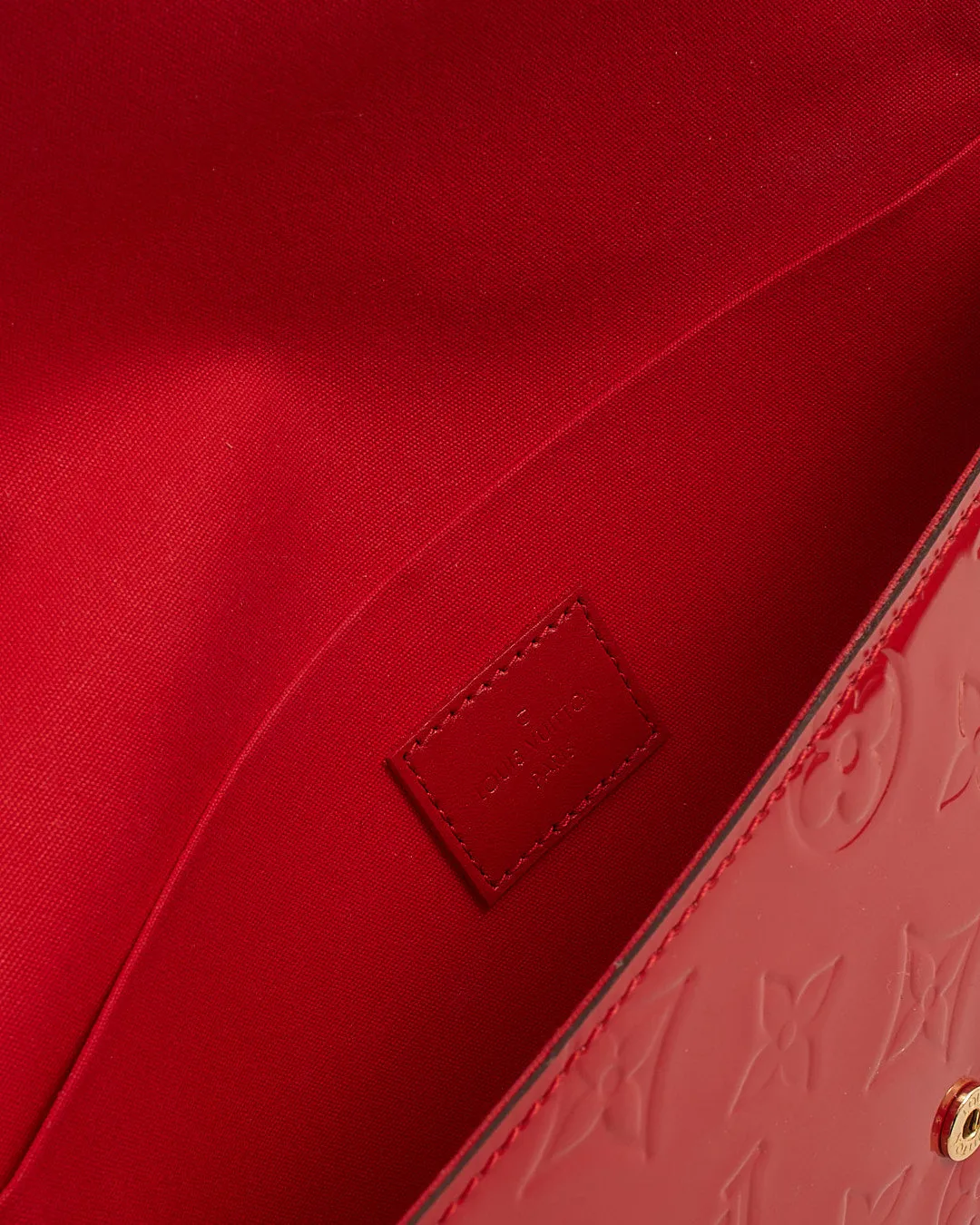 Louis Vuitton Red/Pink (Framboise) Monogram Vernis Felicie Pochette Bag