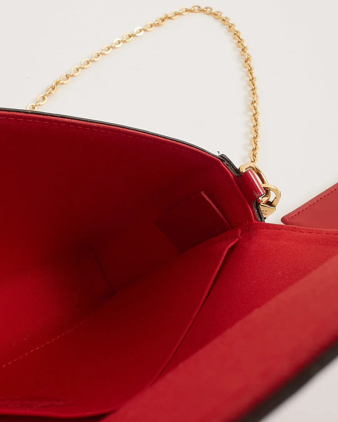 Louis Vuitton Red/Pink (Framboise) Monogram Vernis Felicie Pochette Bag
