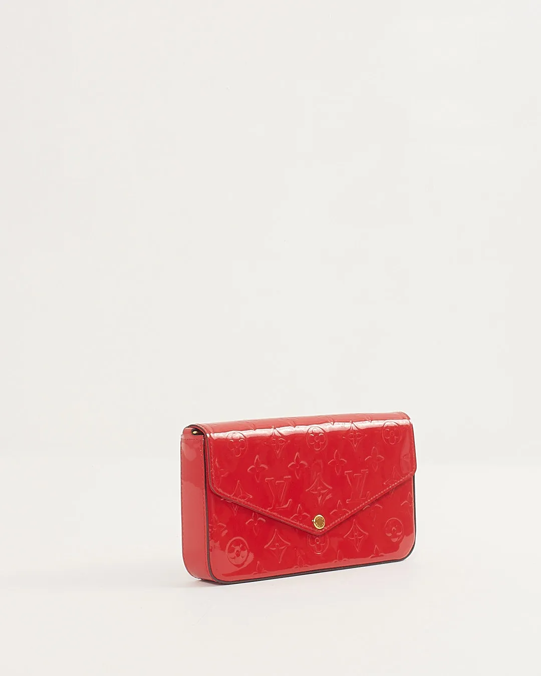 Louis Vuitton Red/Pink (Framboise) Monogram Vernis Felicie Pochette Bag