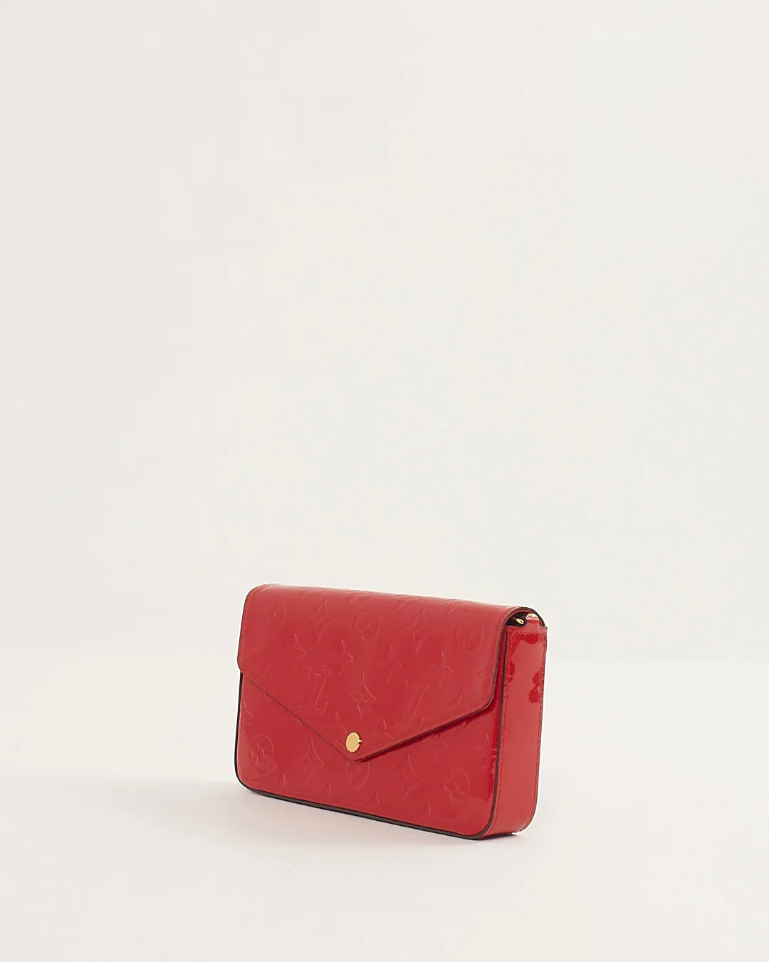Louis Vuitton Red/Pink (Framboise) Monogram Vernis Felicie Pochette Bag