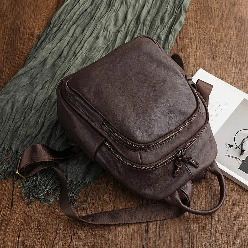 Luxury Designer Leather Backpack for Women Travel School Bag