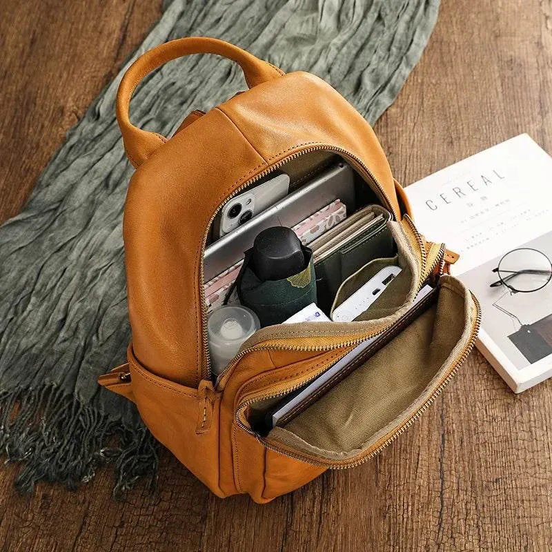 Luxury Designer Leather Backpack for Women Travel School Bag