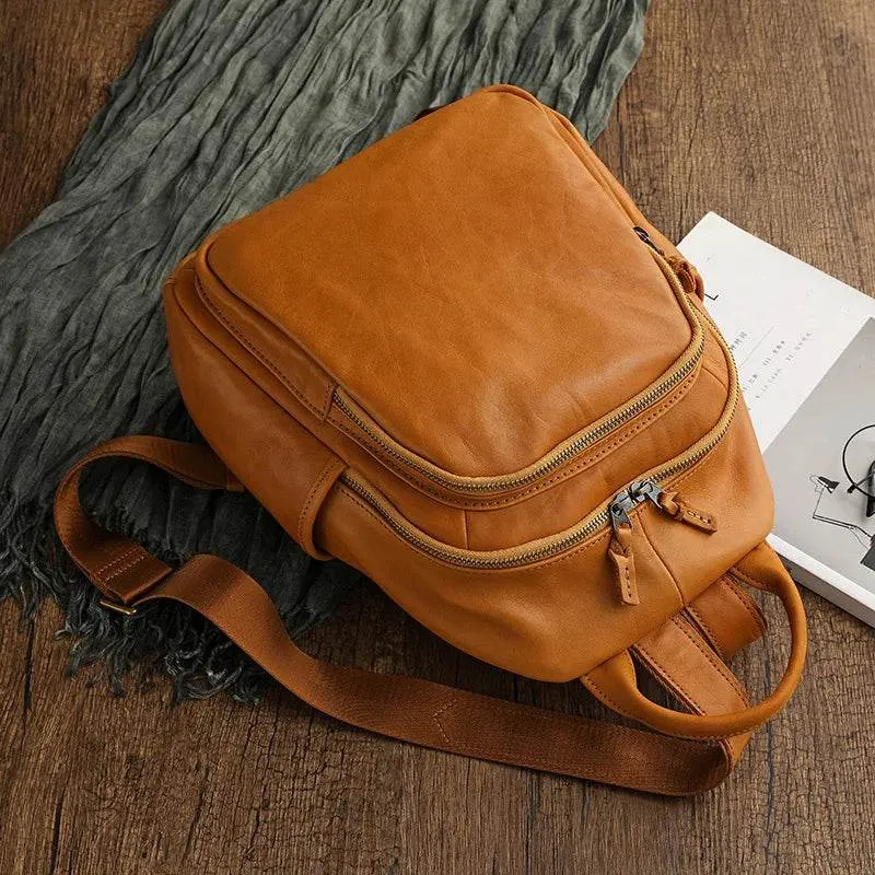 Luxury Designer Leather Backpack for Women Travel School Bag
