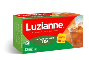 Luzianne, Decaffeinated, Black Iced Tea, Caffeine Free Tea Bags, 48 Count NEW