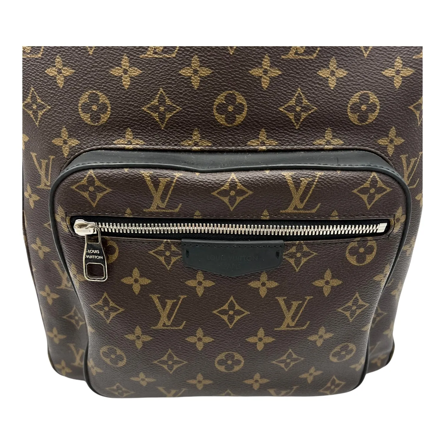 Macassar Backpack Brown in Monogram Coated Canvas, Silver hardware