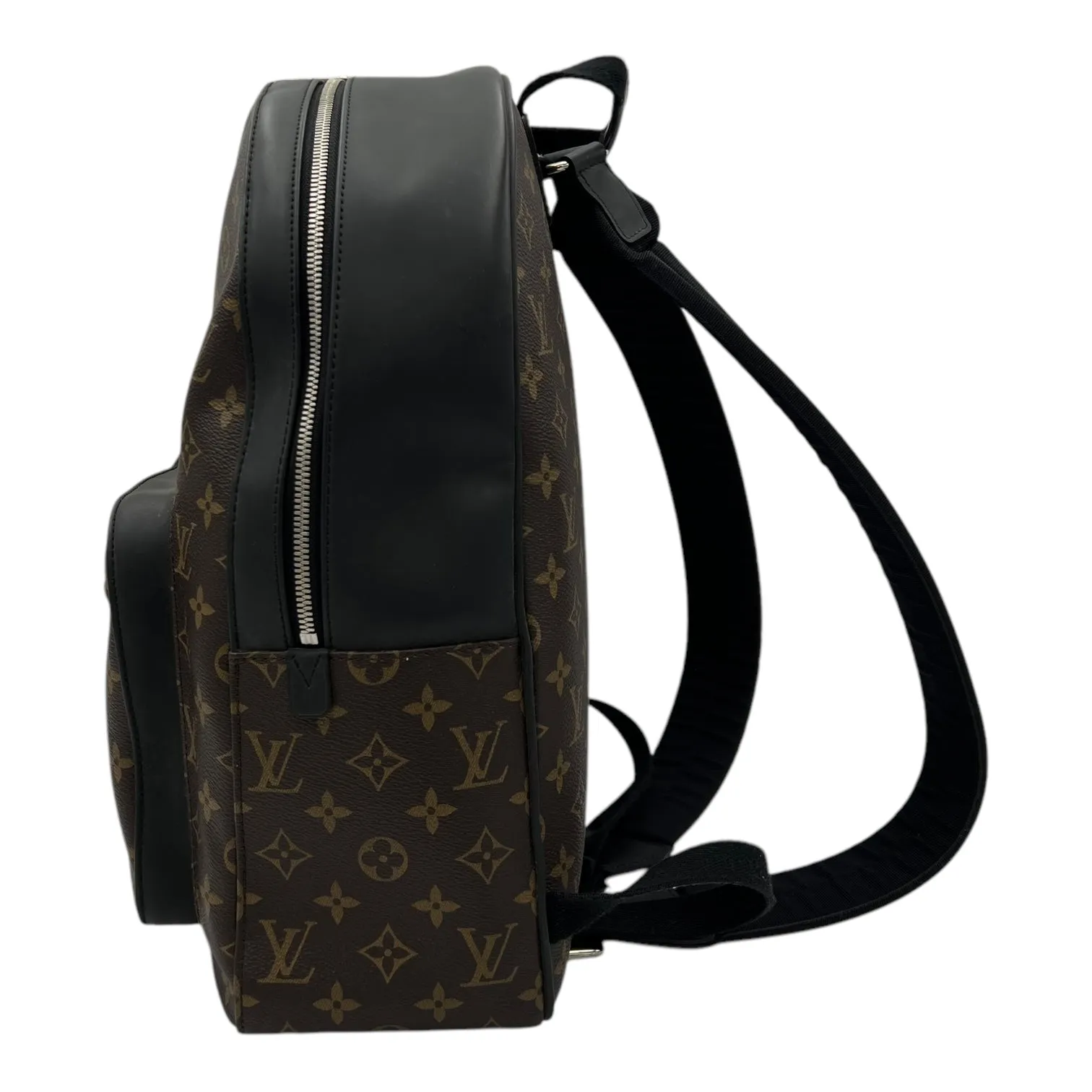 Macassar Backpack Brown in Monogram Coated Canvas, Silver hardware