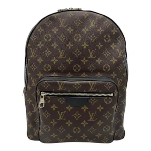 Macassar Backpack Brown in Monogram Coated Canvas, Silver hardware