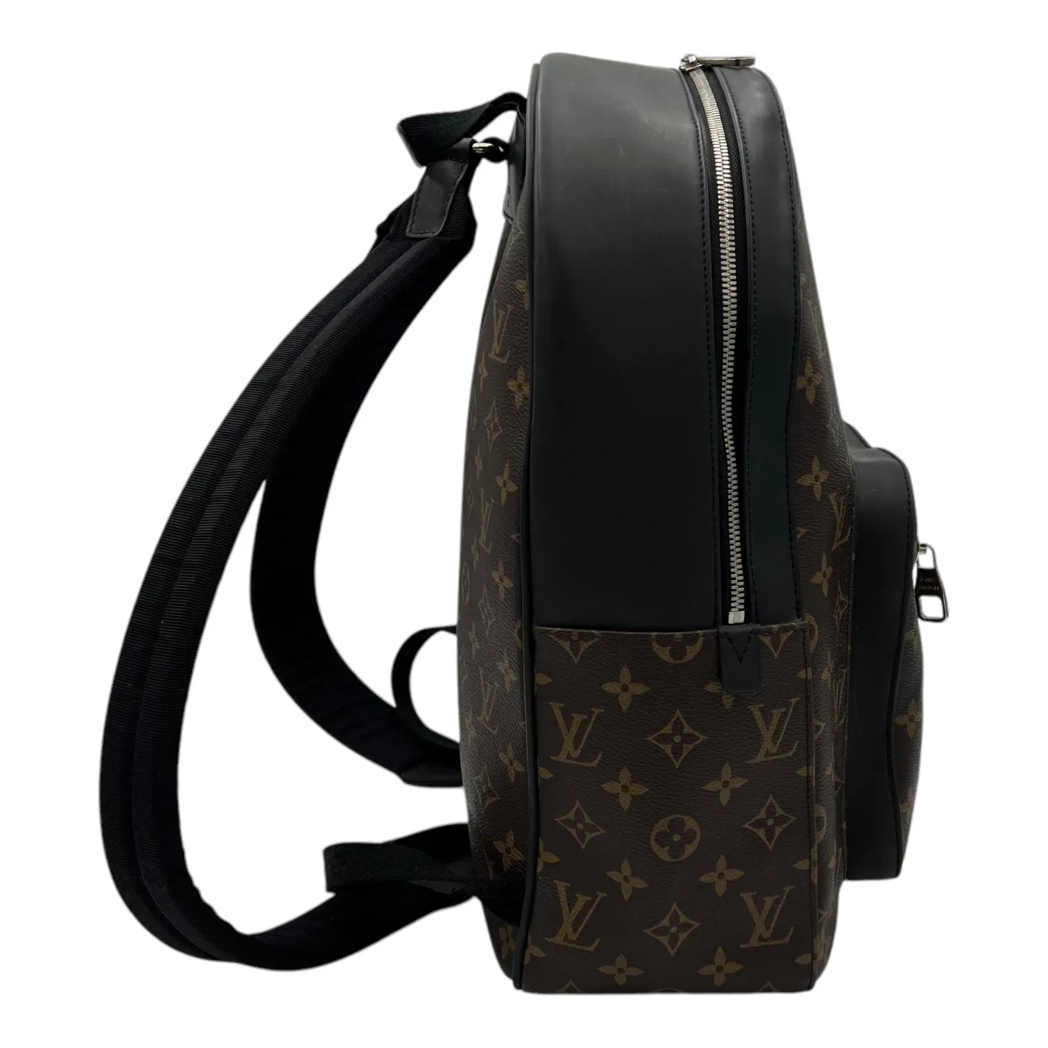 Macassar Backpack Brown in Monogram Coated Canvas, Silver hardware
