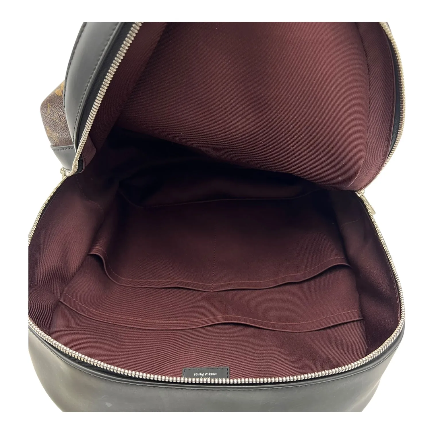 Macassar Backpack Brown in Monogram Coated Canvas, Silver hardware