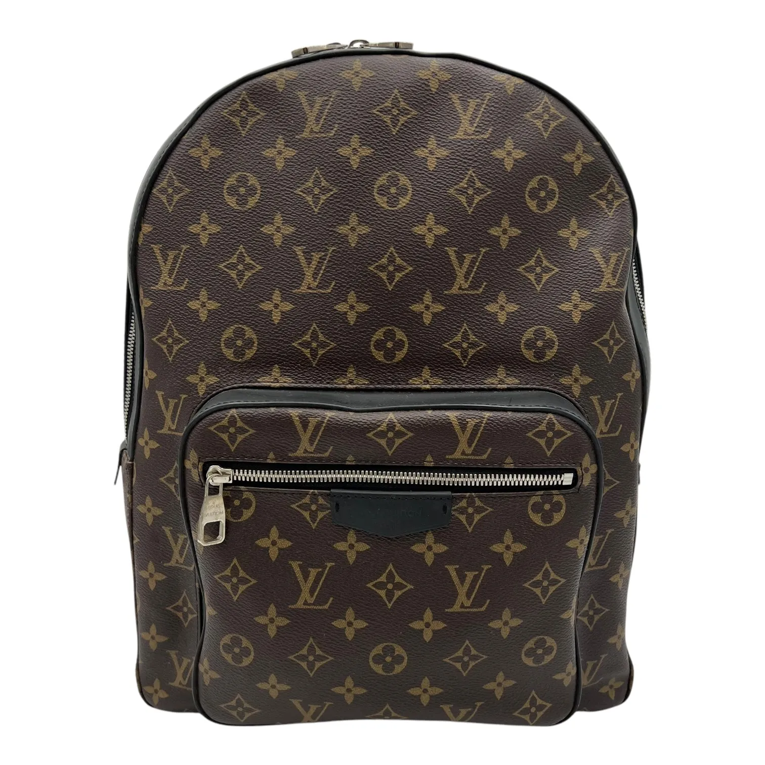 Macassar Backpack Brown in Monogram Coated Canvas, Silver hardware