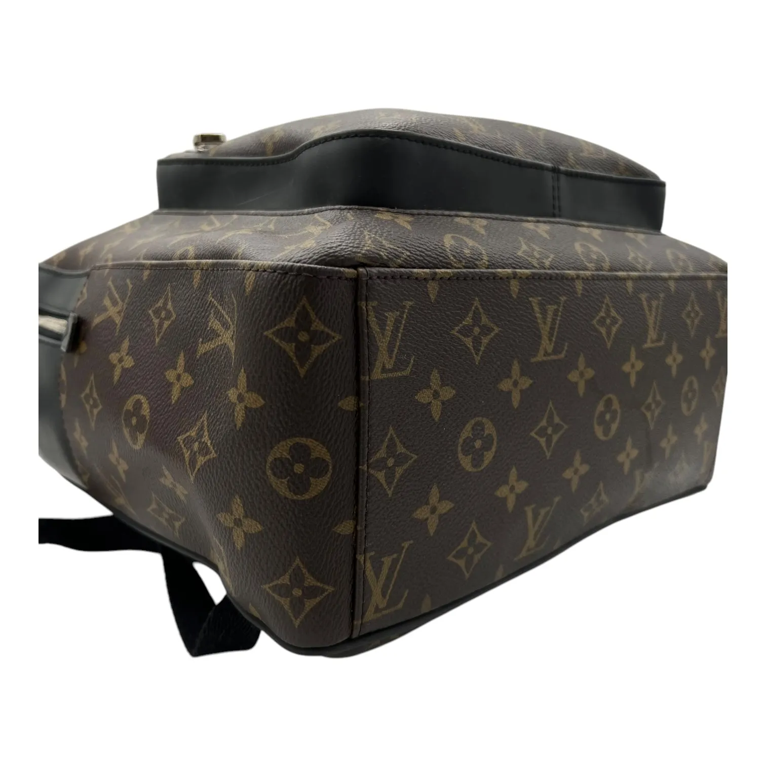 Macassar Backpack Brown in Monogram Coated Canvas, Silver hardware