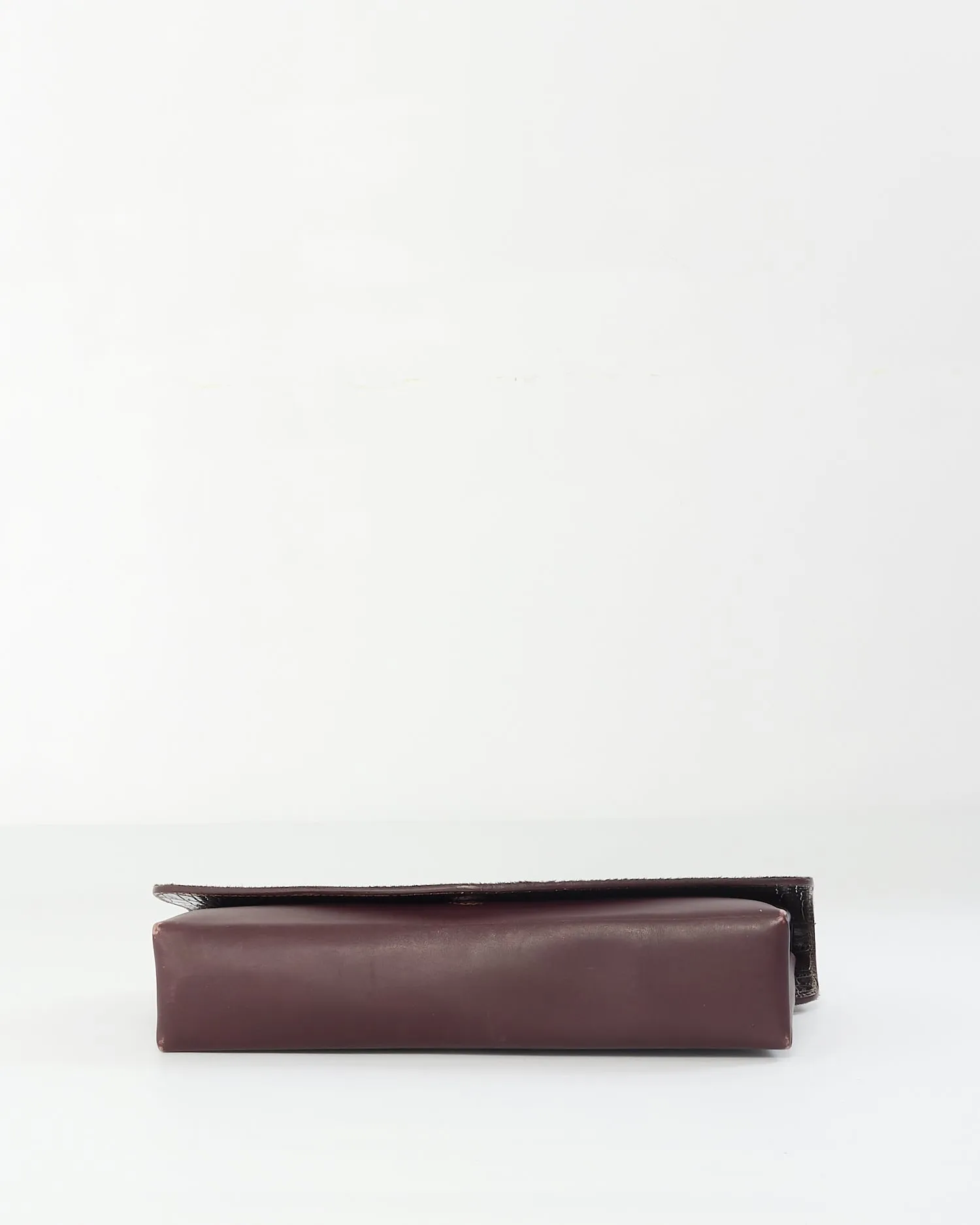 Maison Margiela Burgundy Pony Hair Clutch