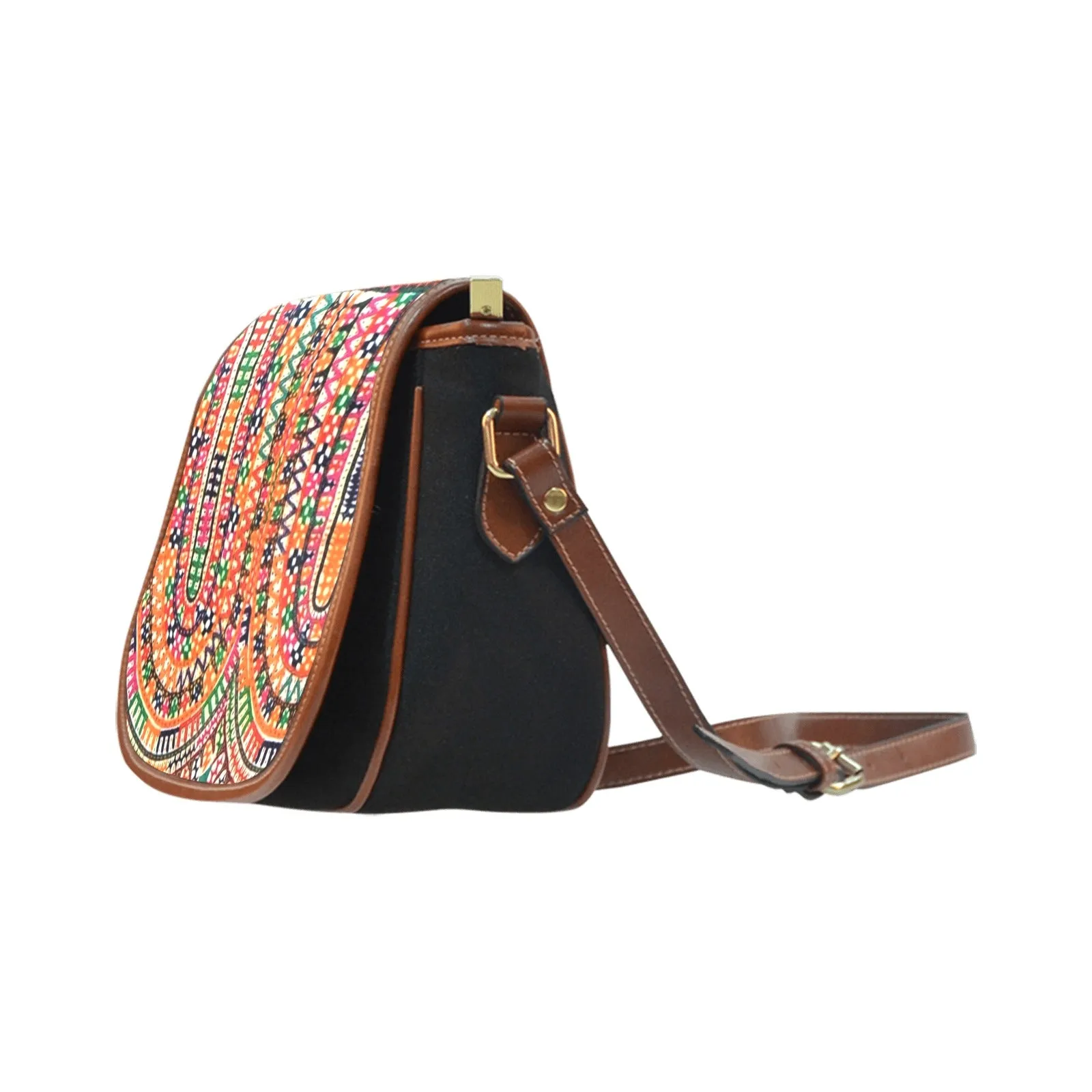Makeba  African Print Saddle Bag