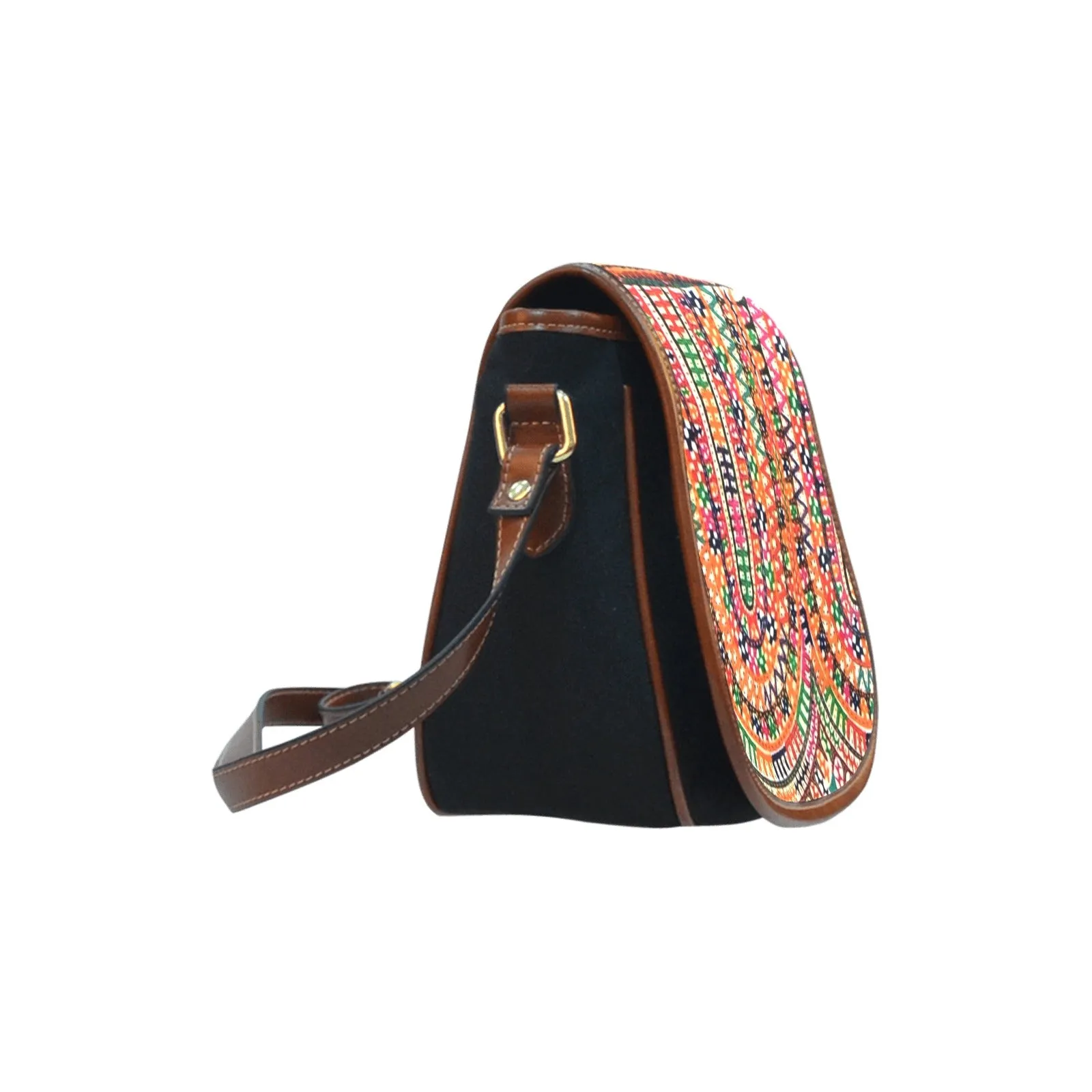 Makeba  African Print Saddle Bag