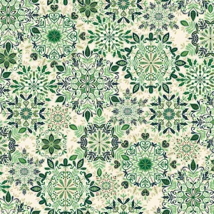 Makower | Enchanted | Christmas Snow Crystal | Green