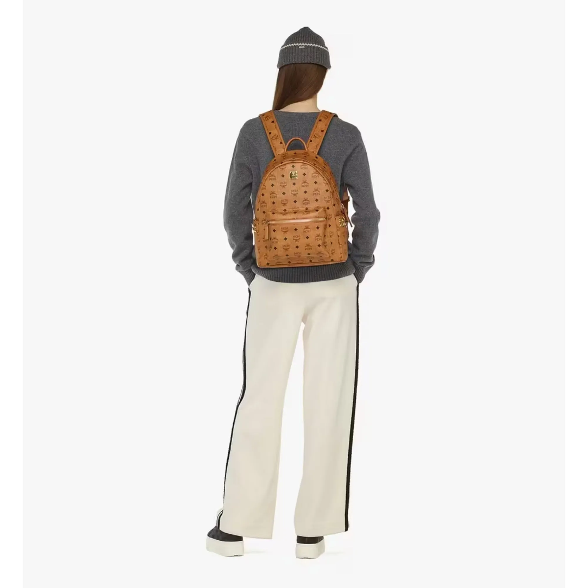 MCM Stark Side Studs Backpack in Visetos