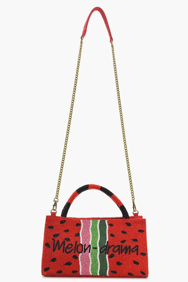 Melon Drama Beaded Handbag