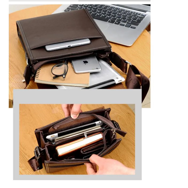 Men Briefcase Leather Laptop Bags Men Business Shoulder Bags for Male Office Men Briefcase Casual