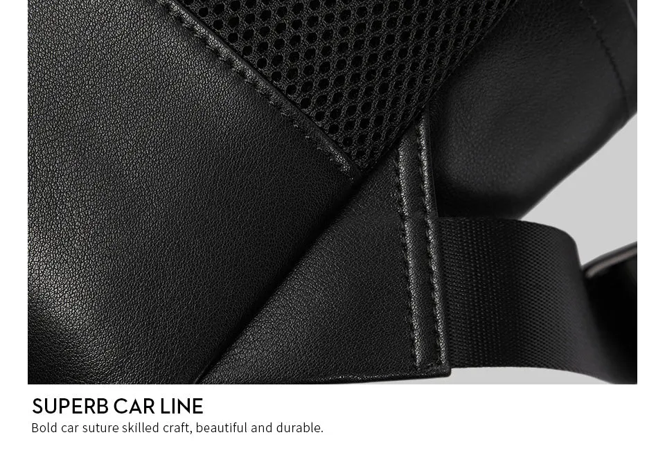 Men's Genuine Leather Backpack..