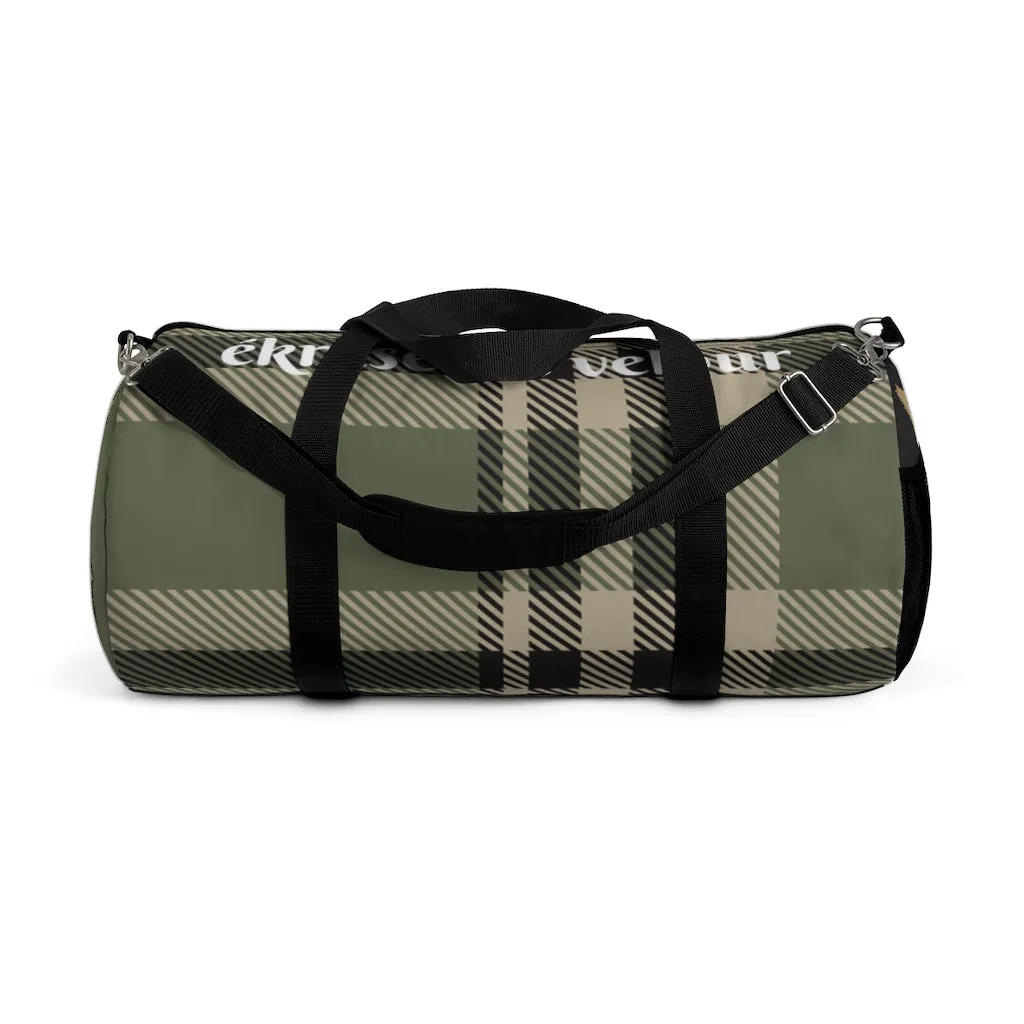 Military Green Pom Head Duffle Bag