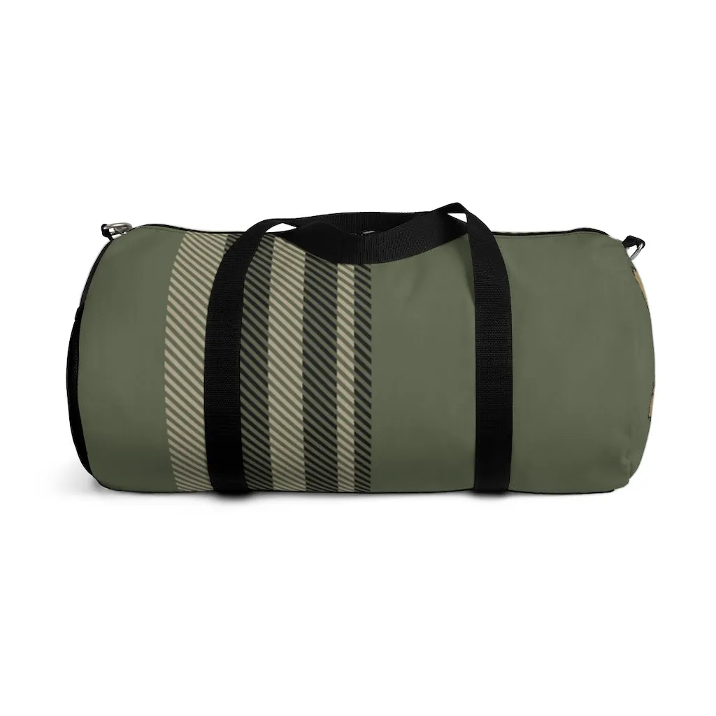 Military Green Pom Head Duffle Bag
