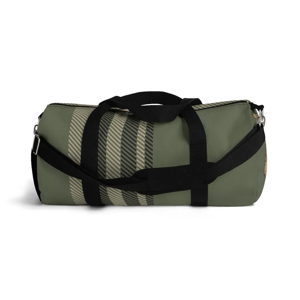 Military Green Pom Head Duffle Bag