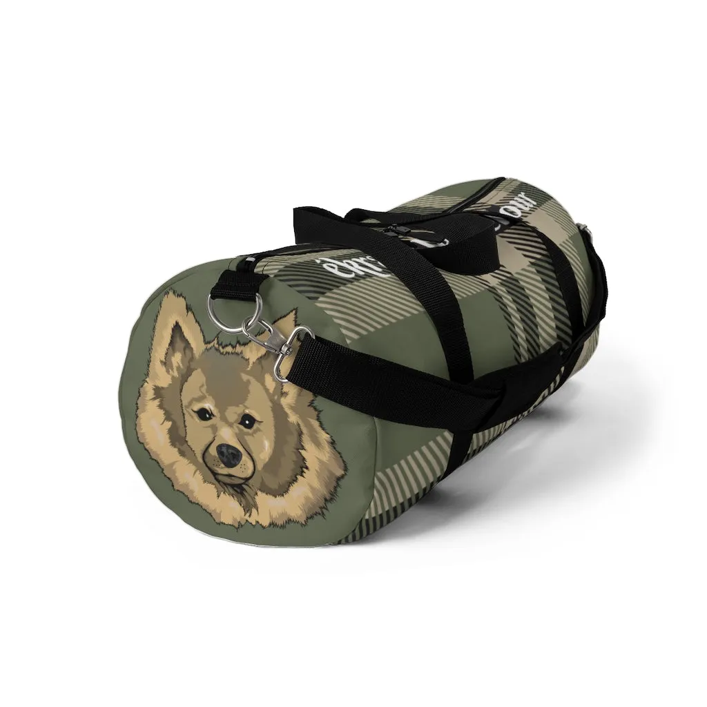 Military Green Pom Head Duffle Bag
