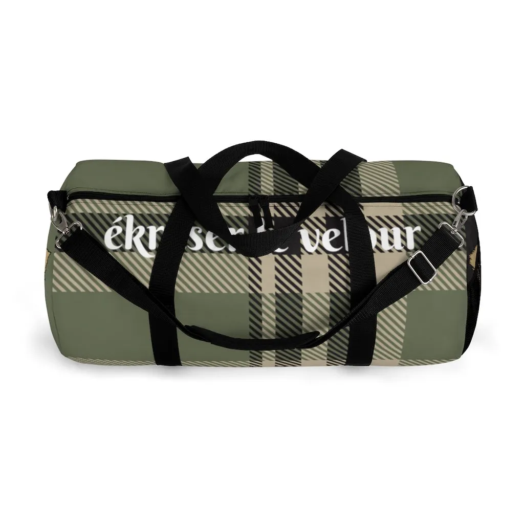 Military Green Pom Head Duffle Bag