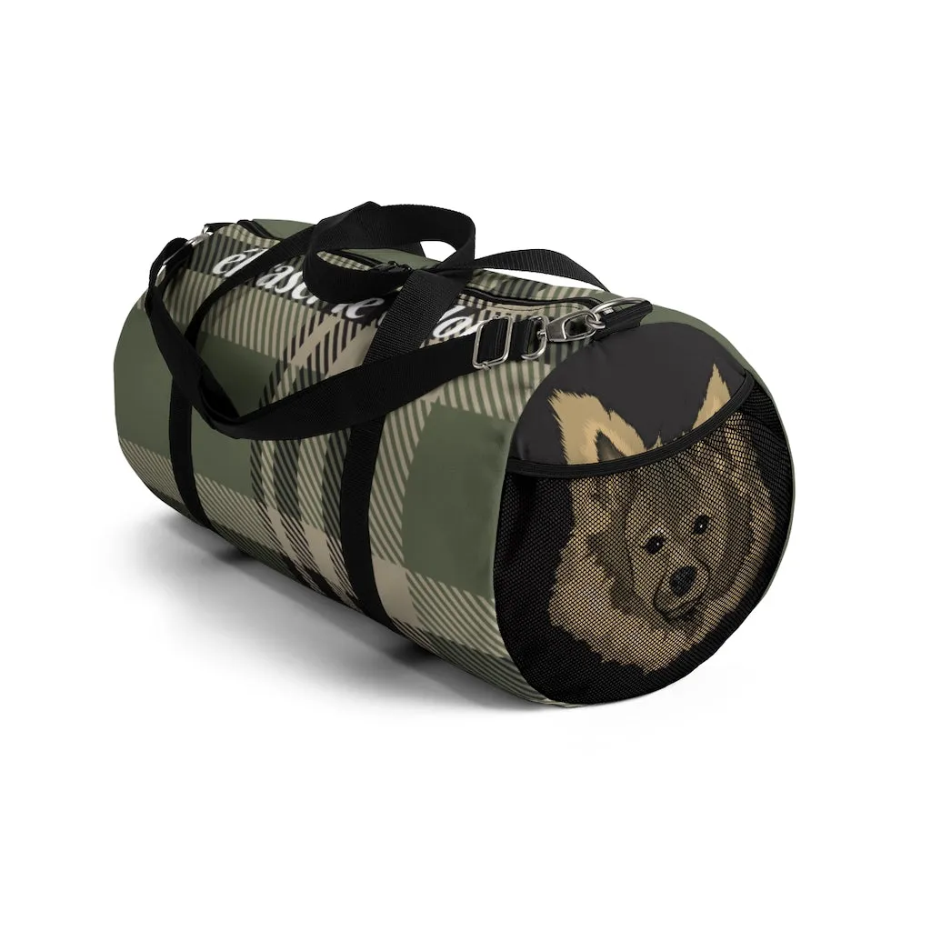 Military Green Pom Head Duffle Bag