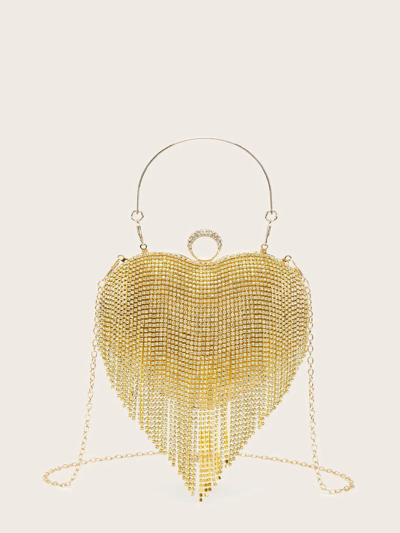 Mini Rhinestone Decor Chain Evening Bag