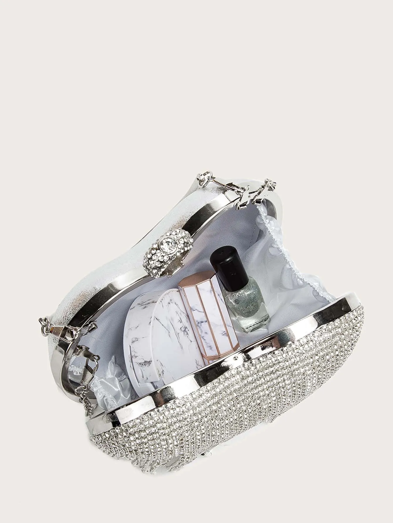 Mini Rhinestone Decor Chain Evening Bag