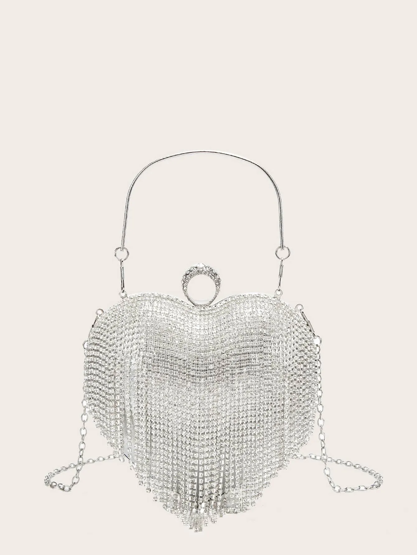 Mini Rhinestone Decor Chain Evening Bag