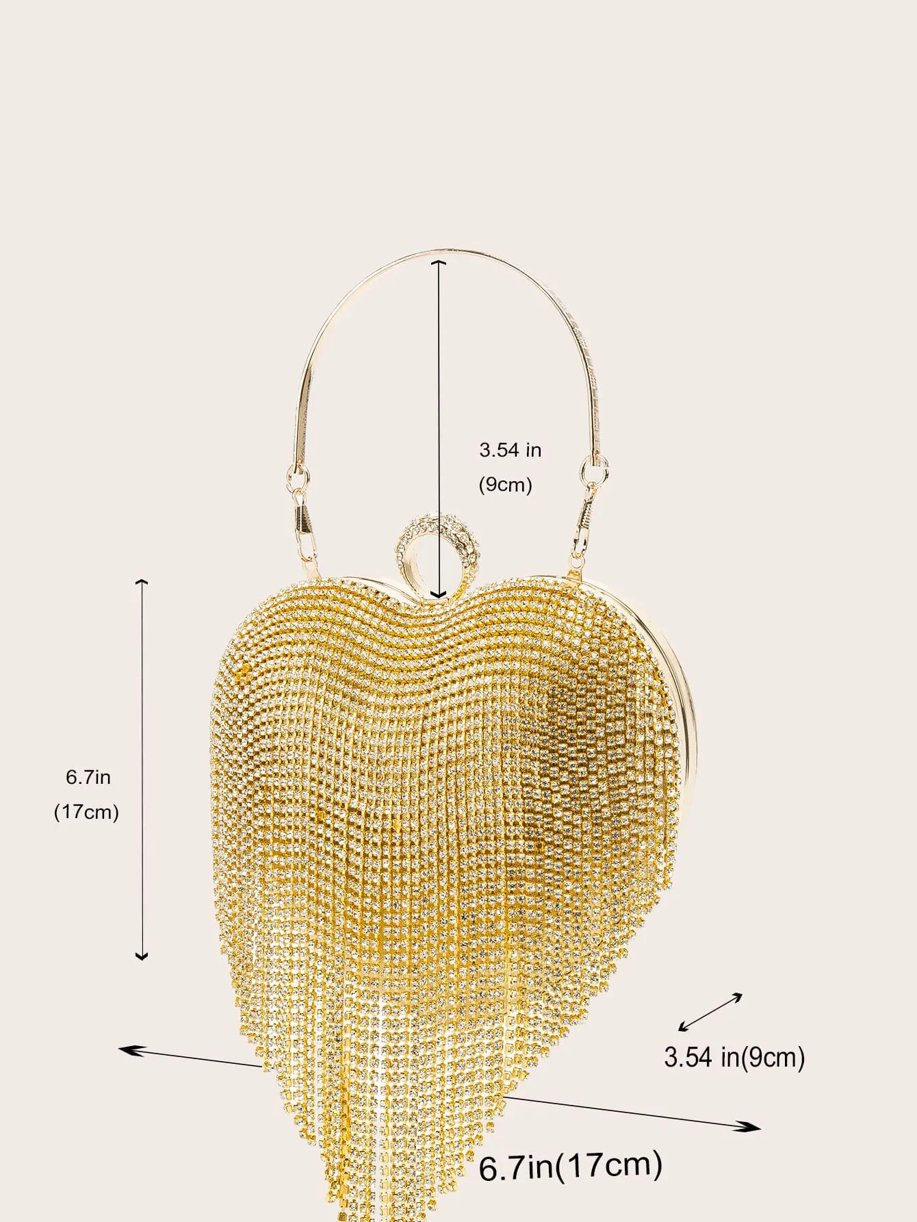 Mini Rhinestone Decor Chain Evening Bag