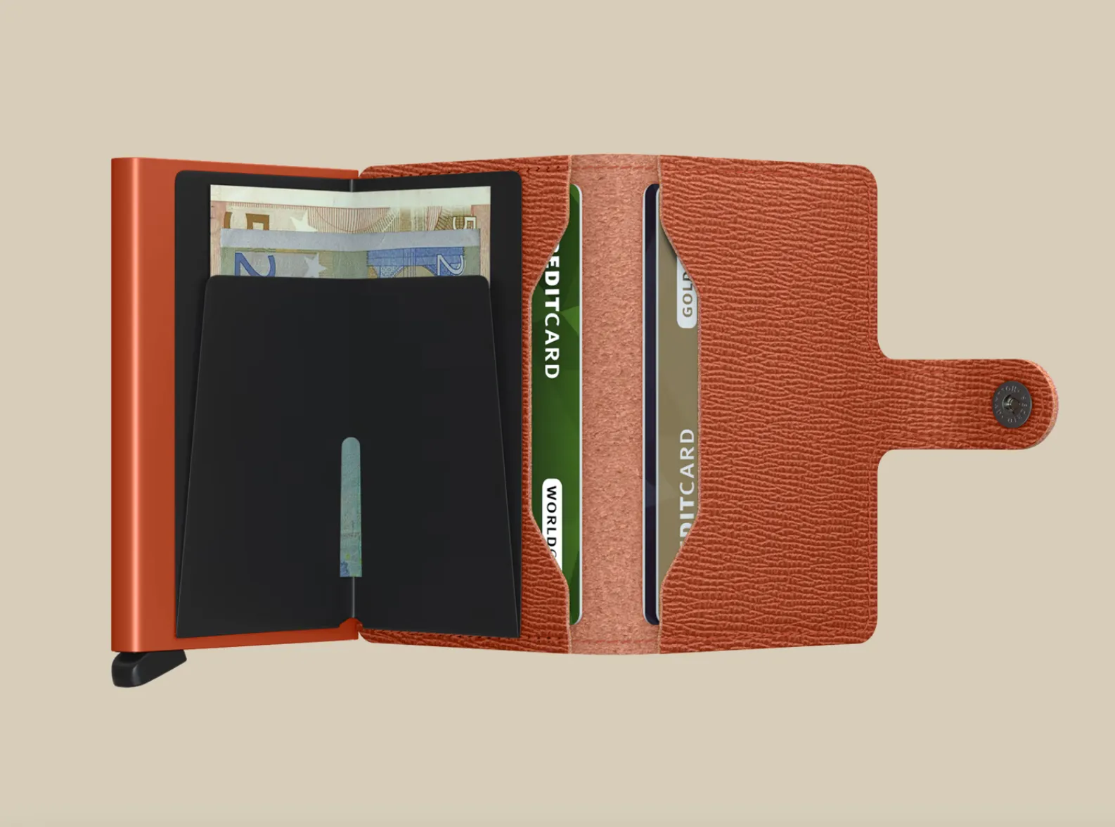Miniwallet in Crisple Pumpkin