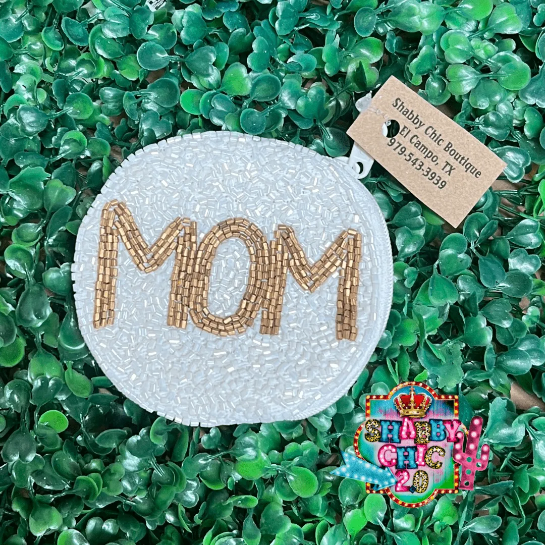 MOM Beaded Bag