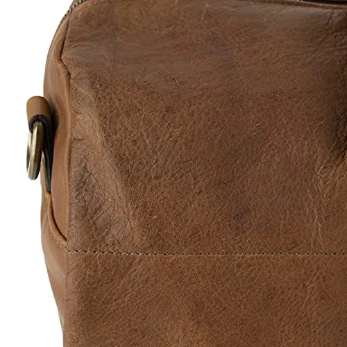 Moore and Giles Heirloom Oak Reclaimed leather Duffel, Brown