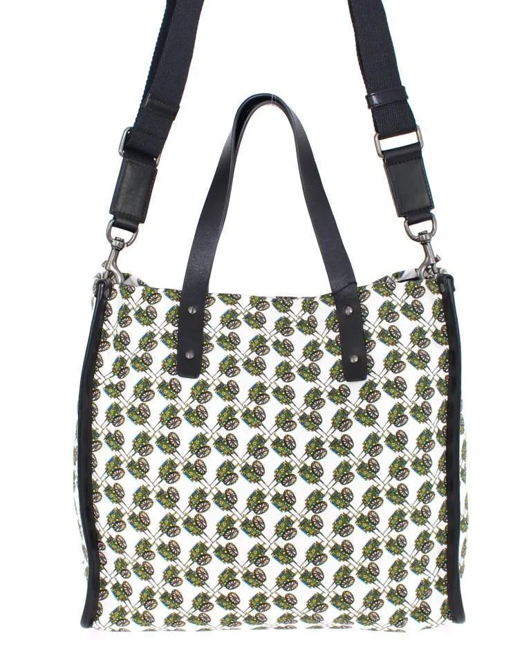 Multicolor denim tote bag