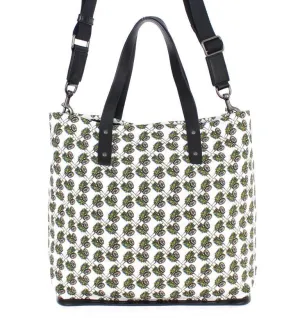 Multicolor denim tote bag
