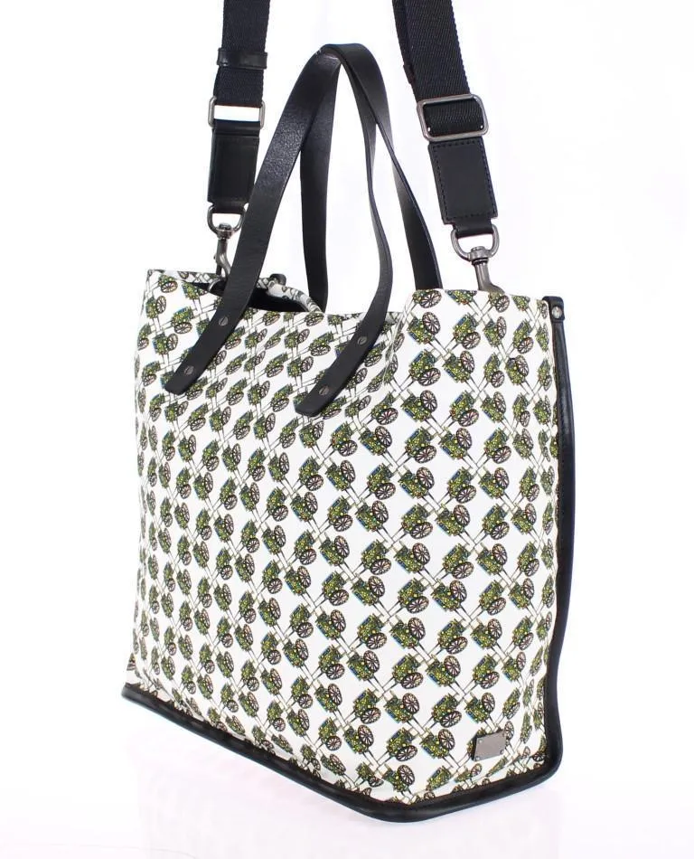 Multicolor denim tote bag