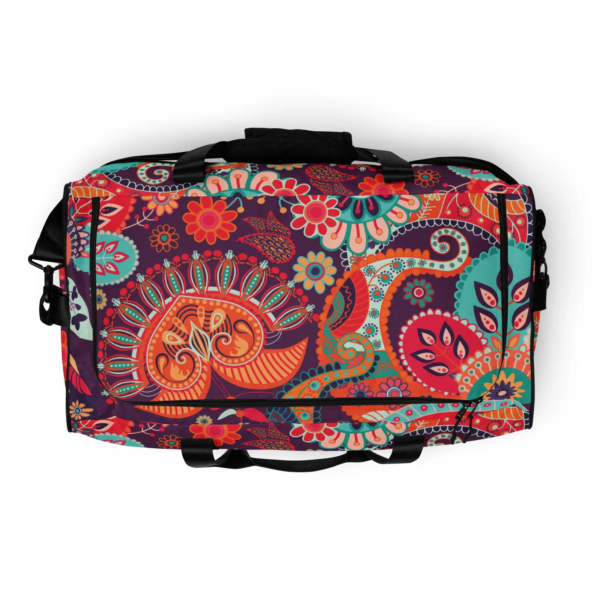 Multicolor Floral Tribe - Sustainably Made Duffle Bag