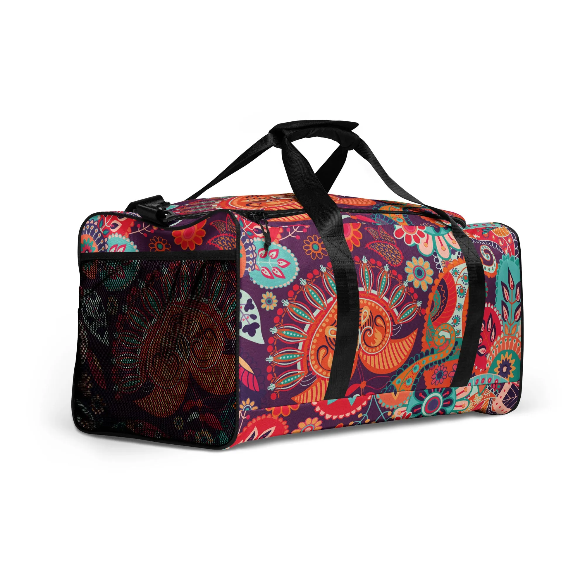 Multicolor Floral Tribe - Sustainably Made Duffle Bag