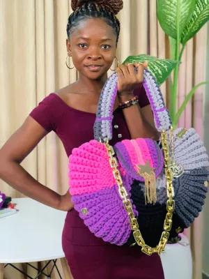 Multicolored 'Fola' XXXL Bag (16" x 6")