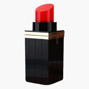 Natasha – Unique Lipstick Shaped Hard Shell Clutch with Glossy Finish