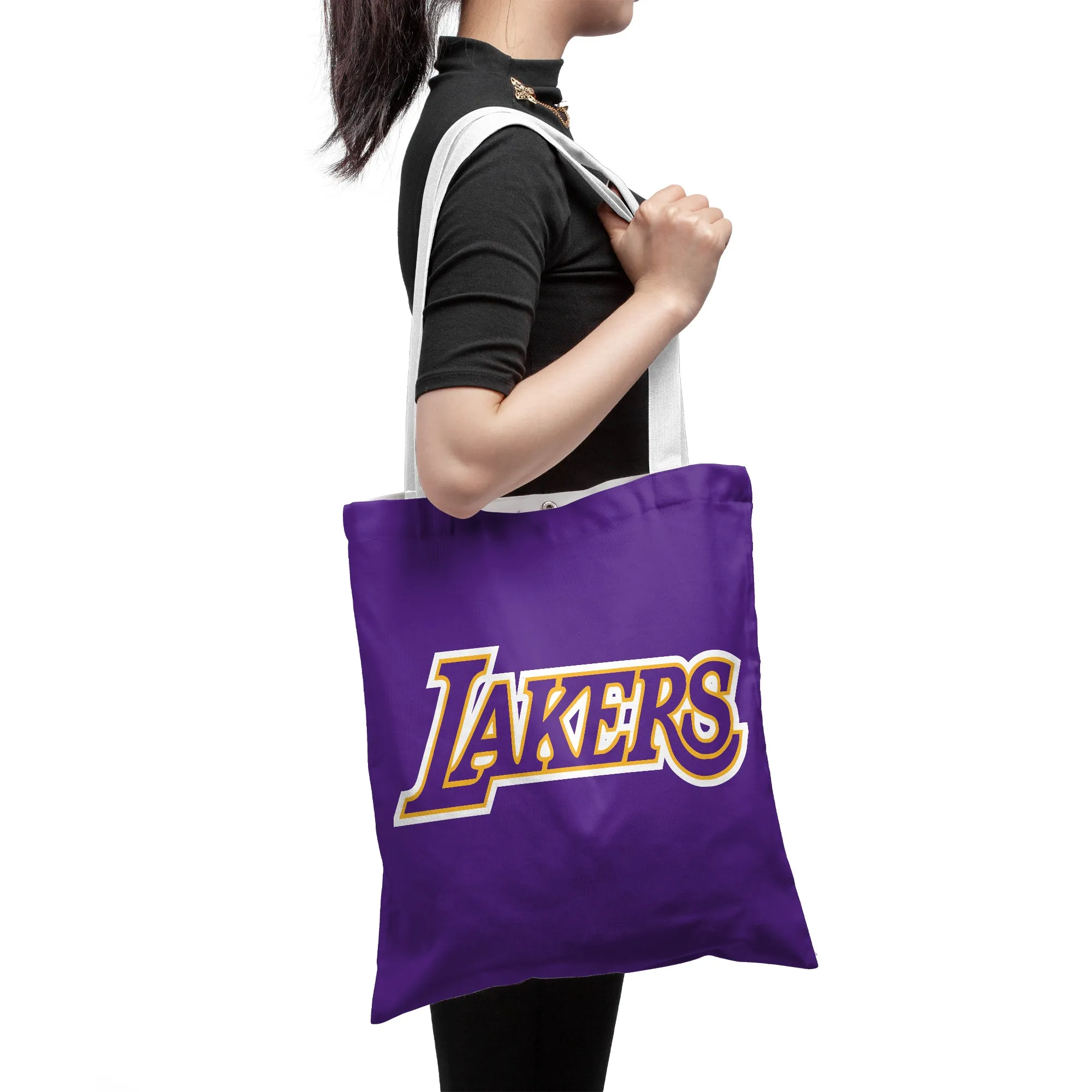 NBA LA Lakers Fans Polyester Canvas Tote Bag - Durable and Stylish