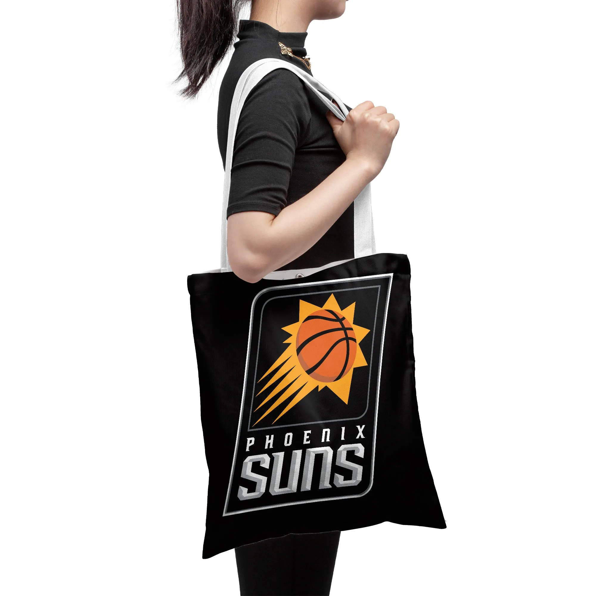NBA Phoenix Suns Fans Polyester Canvas Tote Bag – Durable and Stylish