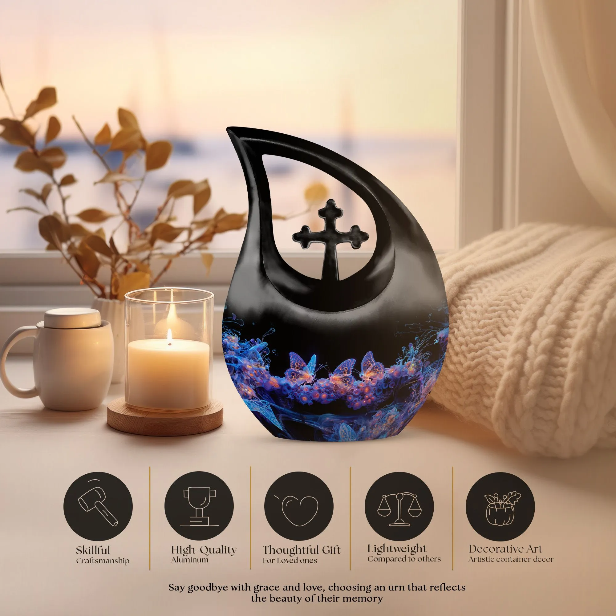 Nebula Urn : Commemorative Memorial Urn in Aluminium