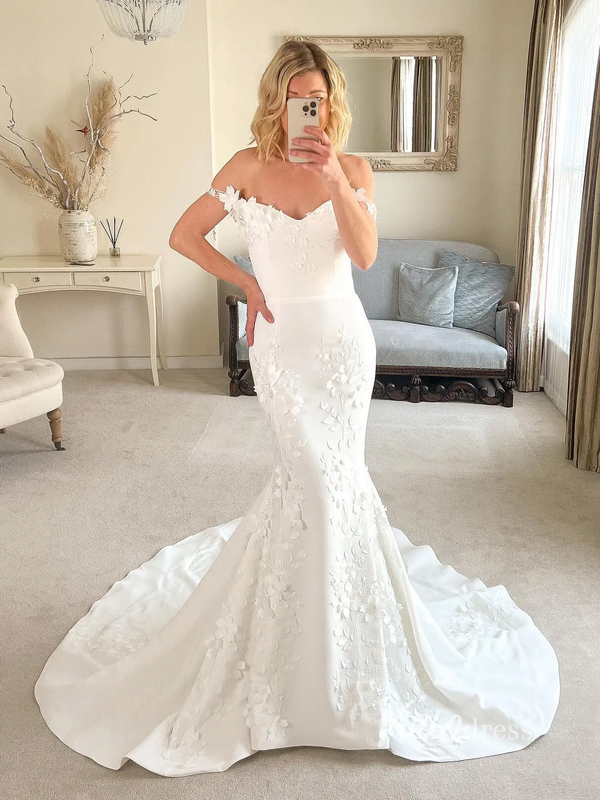 New Arrival Off The Shoulder Mermaid Elegant Long Wedding Dresses
