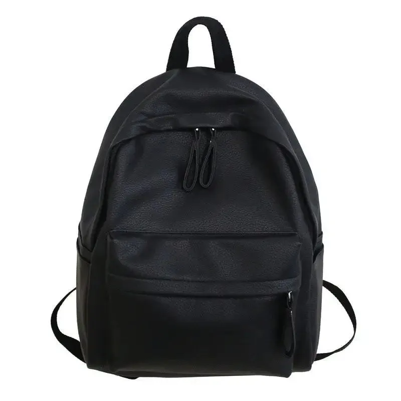 New Fashion Backpack Laptop Shoulder Bag PU Leather Travel Women Backpacks College Student Book School Bags For Teenage Girls
